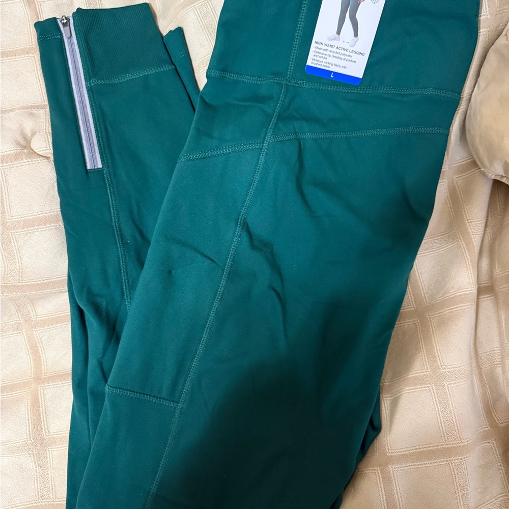 Mondetta Teal Green High-Rise Active Leggings